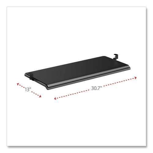 Image of Alera® Alera AdaptivErgo Clamp-On Keyboard Tray, 30.7" x 13", Black