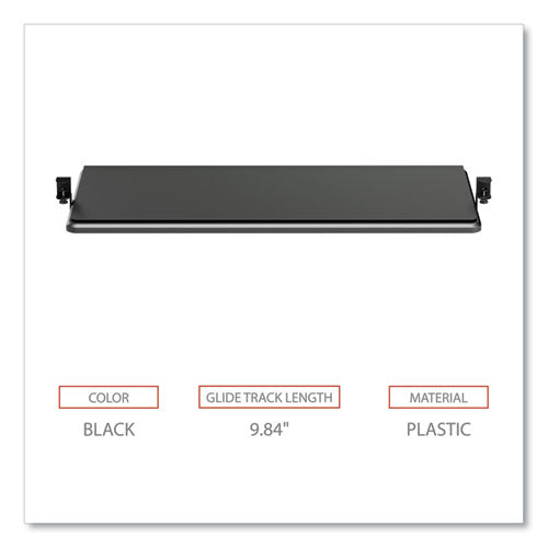 Image of Alera® Alera AdaptivErgo Clamp-On Keyboard Tray, 30.7" x 13", Black