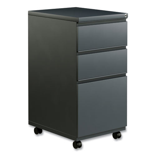 Image of Alera® File Pedestal With Full-Length Pull, Left Or Right, 3-Drawers: Box/box/file, Legal/letter, Charcoal, 14.96" X 19.29" X 27.75"