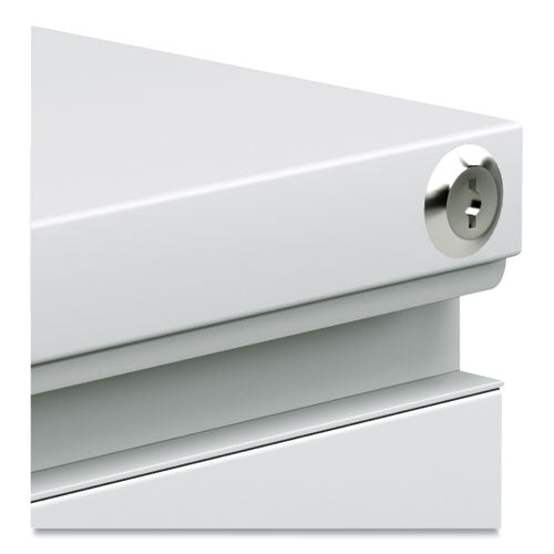 Image of Alera® File Pedestal With Full-Length Pull, Left/right, 3-Drawers: Box/box/file, Legal/letter, Light Gray, 14.96" X 19.29" X 27.75"