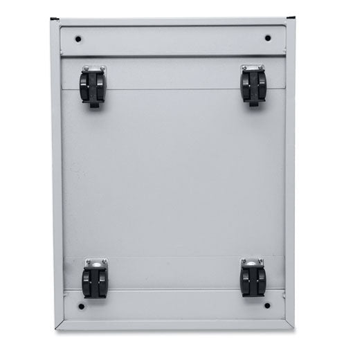 Image of Alera® File Pedestal With Full-Length Pull, Left/right, 3-Drawers: Box/box/file, Legal/letter, Light Gray, 14.96" X 19.29" X 27.75"