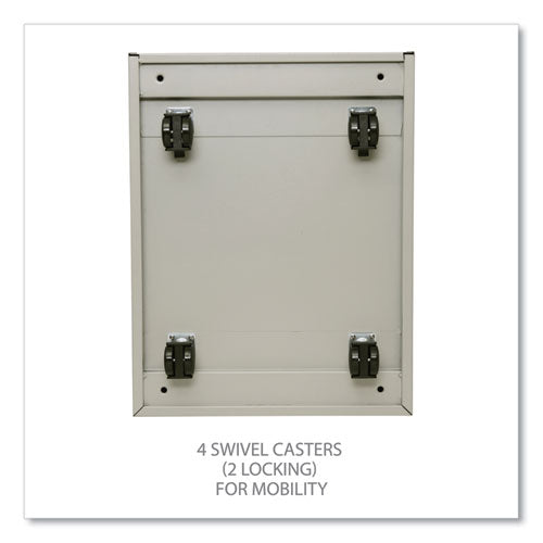 Image of Alera® File Pedestal With Full-Length Pull, Left Or Right, 3-Drawers: Box/box/file, Legal/letter, Putty, 14.96" X 19.29" X 27.75"