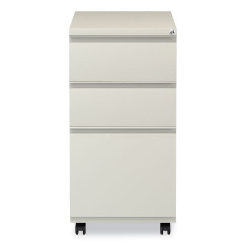 Image of Alera® File Pedestal With Full-Length Pull, Left Or Right, 3-Drawers: Box/box/file, Legal/letter, Putty, 14.96" X 19.29" X 27.75"