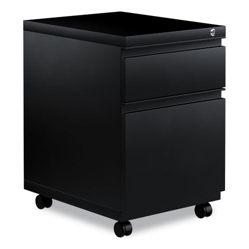 Image of Alera® File Pedestal With Full-Length Pull, Left Or Right, 2-Drawers: Box/file, Legal/letter, Black, 14.96" X 19.29" X 21.65"