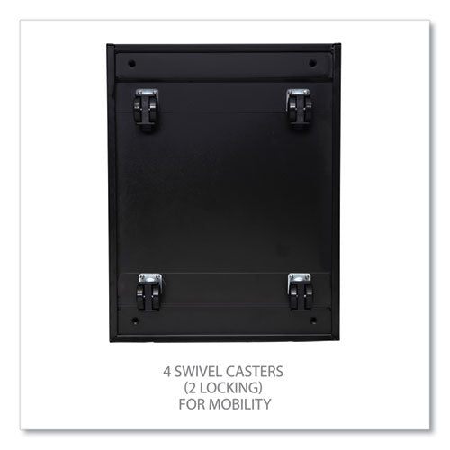 Image of Alera® File Pedestal With Full-Length Pull, Left Or Right, 2-Drawers: Box/file, Legal/letter, Black, 14.96" X 19.29" X 21.65"