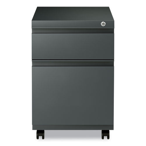 Image of Alera® File Pedestal With Full-Length Pull, Left Or Right, 2-Drawers: Box/file, Legal/letter, Charcoal, 14.96" X 19.29" X 21.65"