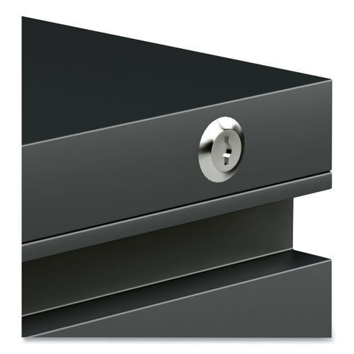Image of Alera® File Pedestal With Full-Length Pull, Left Or Right, 2-Drawers: Box/file, Legal/letter, Charcoal, 14.96" X 19.29" X 21.65"