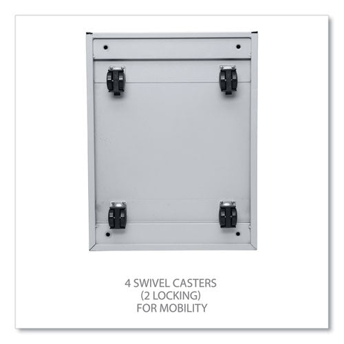 Image of Alera® File Pedestal With Full-Length Pull, Left Or Right, 2-Drawers: Box/file, Legal/letter, Light Gray, 14.96" X 19.29" X 21.65"