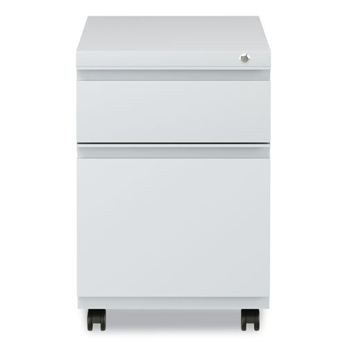 Image of Alera® File Pedestal With Full-Length Pull, Left Or Right, 2-Drawers: Box/file, Legal/letter, Light Gray, 14.96" X 19.29" X 21.65"