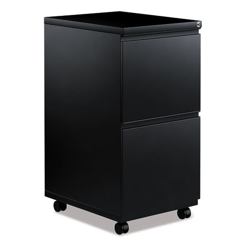 Image of Alera® File Pedestal With Full-Length Pull, Left Or Right, 2 Legal/letter-Size File Drawers, Black, 14.96" X 19.29" X 27.75"