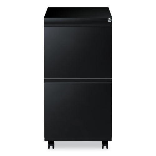 Image of Alera® File Pedestal With Full-Length Pull, Left Or Right, 2 Legal/letter-Size File Drawers, Black, 14.96" X 19.29" X 27.75"