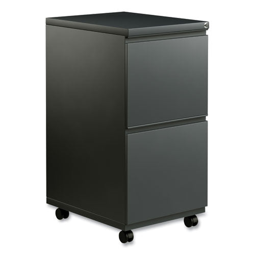 Image of Alera® File Pedestal With Full-Length Pull, Left Or Right, 2 Legal/letter-Size File Drawers, Charcoal, 14.96" X 19.29" X 27.75"