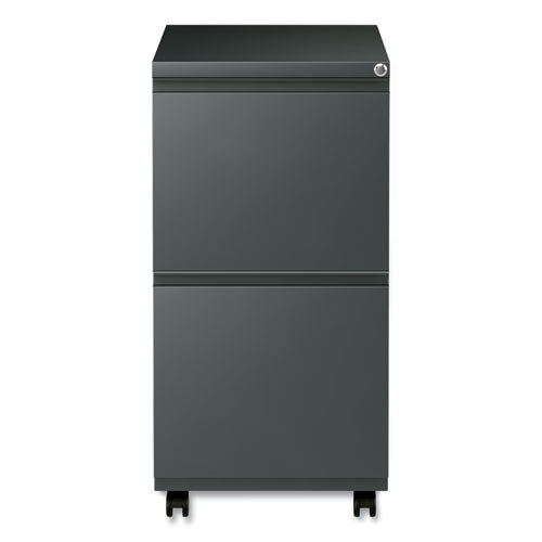 Image of Alera® File Pedestal With Full-Length Pull, Left Or Right, 2 Legal/letter-Size File Drawers, Charcoal, 14.96" X 19.29" X 27.75"
