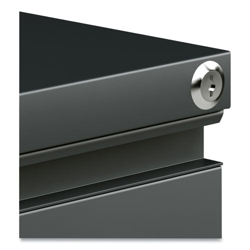 Image of Alera® File Pedestal With Full-Length Pull, Left Or Right, 2 Legal/letter-Size File Drawers, Charcoal, 14.96" X 19.29" X 27.75"