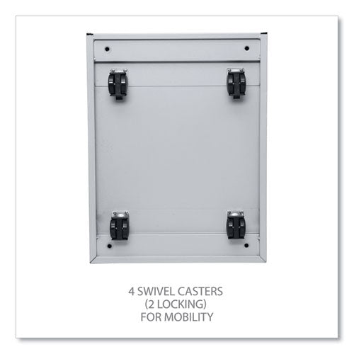 Image of Alera® File Pedestal With Full-Length Pull, Left Or Right, 2 Legal/letter-Size File Drawers, Light Gray, 14.96" X 19.29" X 27.75"