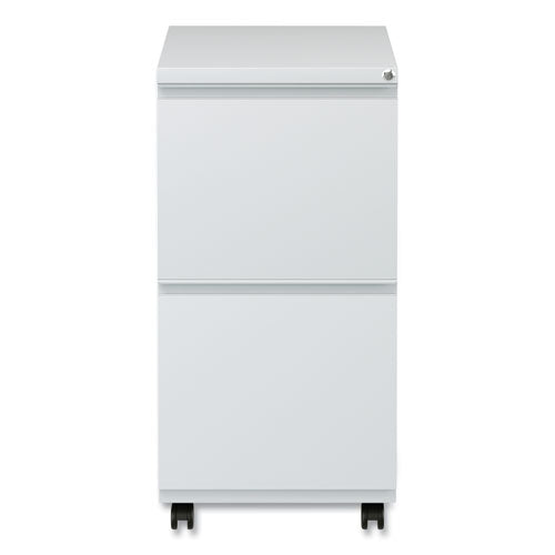 Image of Alera® File Pedestal With Full-Length Pull, Left Or Right, 2 Legal/letter-Size File Drawers, Light Gray, 14.96" X 19.29" X 27.75"