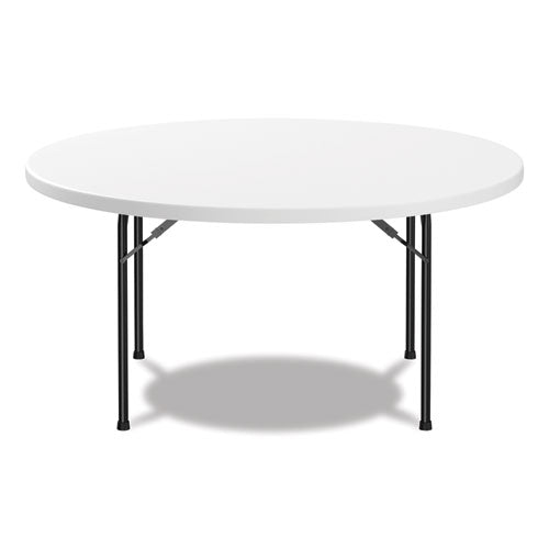 Image of Alera® Round Plastic Folding Table, 60" Diameter x 29.25h, White