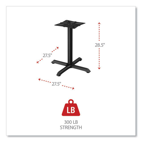 Image of Alera® Alera Hospitality Series Single-Column Bases, 27.5" Diameter, 28.5"h, 300 lb Cap, Steel, Black