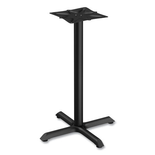 Image of Alera® Alera Hospitality Series Single-Column Bases, 27.5" Diameter x 40.38"h, 300 lb Cap, Steel, Black