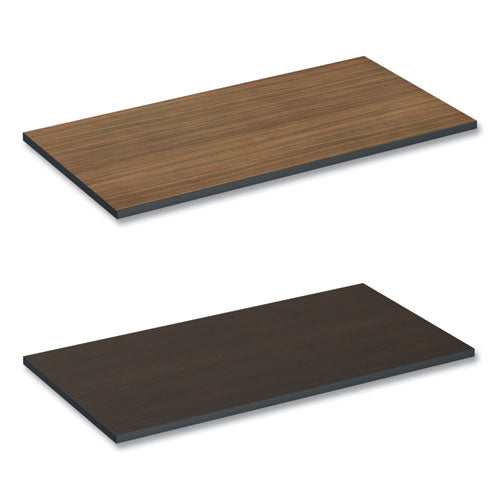 Image of Alera® Reversible Laminate Table Top, Rectangular, 47.63w X 23.63d, Espresso/walnut