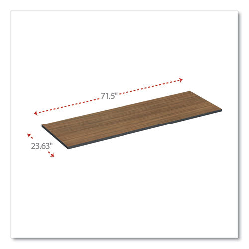 Image of Alera® Reversible Laminate Table Top, Rectangular, 71.5w X 23.63d, Espresso/walnut