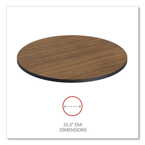Image of Alera® Reversible Laminate Table Top, Round, 35.5" Diameter, Espresso/Walnut