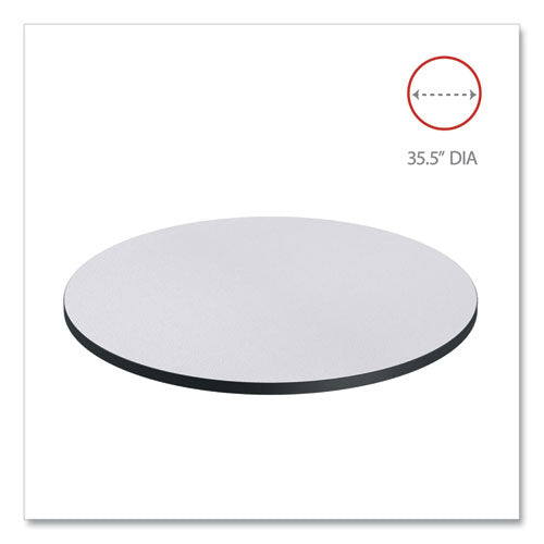 Image of Alera® Reversible Laminate Table Top, Round, 35.5" Diameter, White/Gray