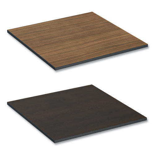 Image of Alera® Reversible Laminate Table Top, Square, 35.38w X 35.38d, Espresso/walnut