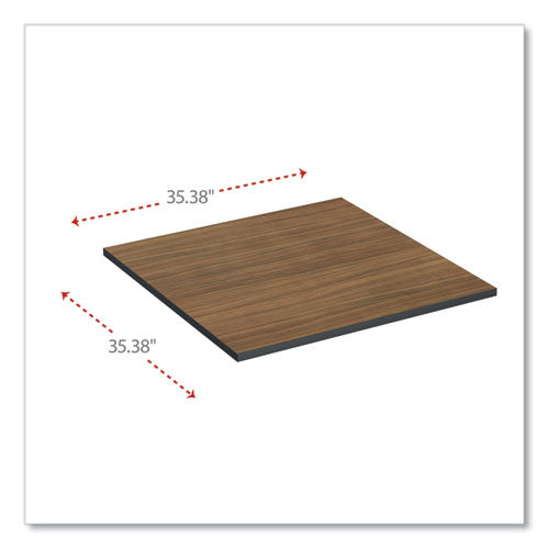 Image of Alera® Reversible Laminate Table Top, Square, 35.38w X 35.38d, Espresso/walnut