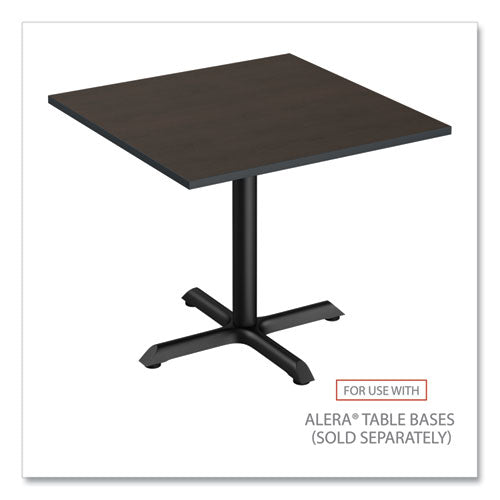 Image of Alera® Reversible Laminate Table Top, Square, 35.38w X 35.38d, Espresso/walnut