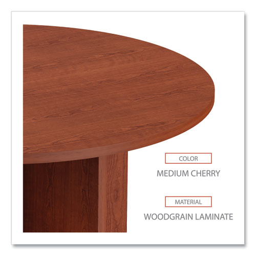 Image of Alera® Alera Valencia Round Conference Table with Legs, 42" Diameter x 29.5h, Medium Cherry