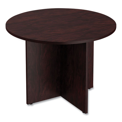 Image of Alera® Alera Valencia Round Conference Table with Legs, 42" Diameter x 29.5h, Mahogany