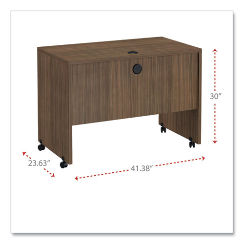 Image of Alera® Alera Valencia Series Mobile Workstation Desk, 41.38" X 23.63" X 30", Modern Walnut