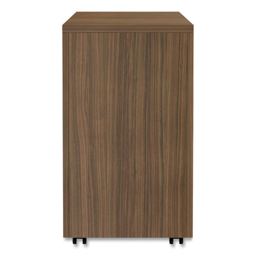 Image of Alera® Alera Valencia Series Mobile Pedestal File, Left/right, 3-Drawer: Box/box/file, Legal/letter, Walnut, 15.88 X 20.5 X 28.38