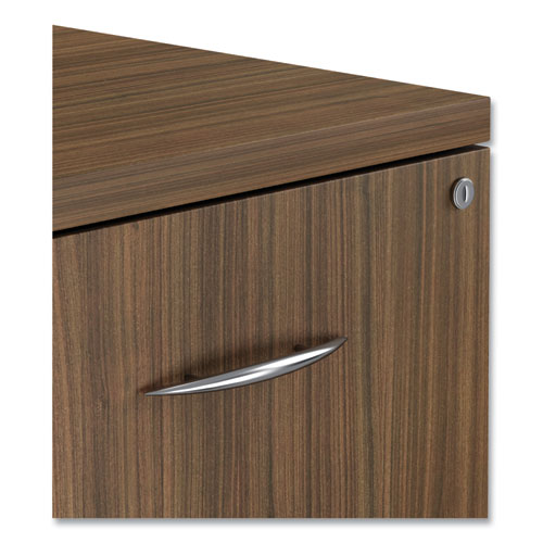Image of Alera® Alera Valencia Series Mobile Pedestal, Left Or Right, 2 Legal/letter-Size File Drawers, Modern Walnut, 15.38" X 20" X 26.63"