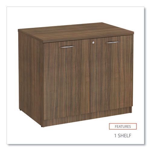 Image of Alera® Alera Valencia Series Storage Cabinet, 34.3w x 22.78d x 29.5h, Modern Walnut