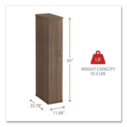 Image of Alera® Alera Valencia Series Wardrobe, 11.88w x 22.78d x 65h, Modern Walnut
