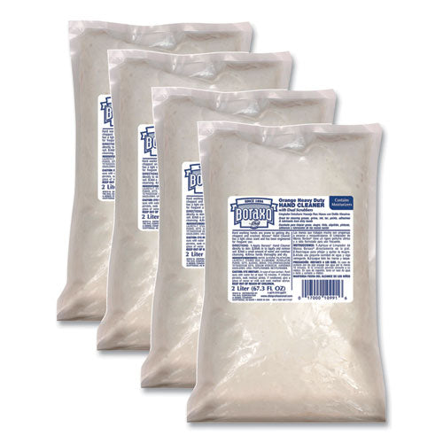 Image of Boraxo® Orange Heavy Duty Hand Cleaner Refill, Citrus Scent, 2 L, 4/Carton