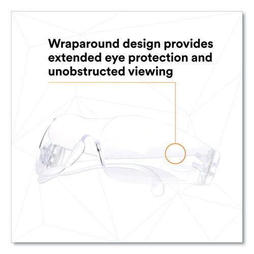 Image of 3M Virtua Protective Eyewear, Clear Polycarbonate Frame, Clear Polycarbonate Lens