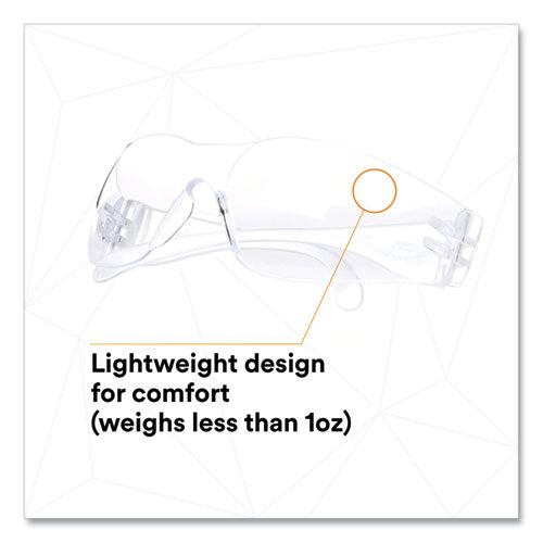 Image of 3M Virtua Protective Eyewear, Clear Polycarbonate Frame, Clear Polycarbonate Lens