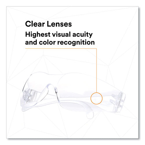 Image of 3M Virtua Protective Eyewear, Clear Polycarbonate Frame, Clear Polycarbonate Lens