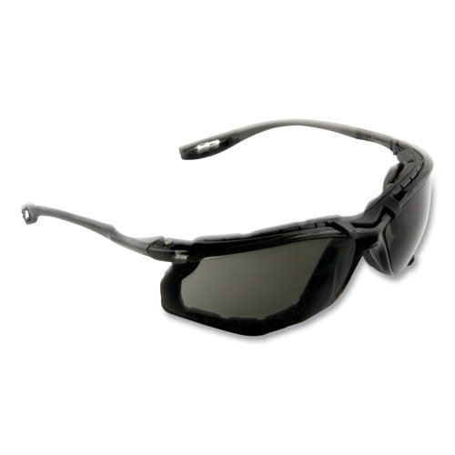 Image of 3M Virtua CCS Protective Eyewear with Foam Gasket, Black/Gray Plastic Frame, Gray Polycarbonate Lens