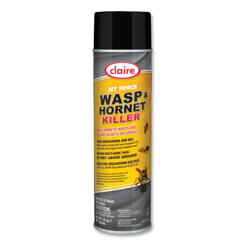 Image of Claire® Jet Force Wasp and Hornet Killer, 14 oz Aerosol Spray, 12/Carton