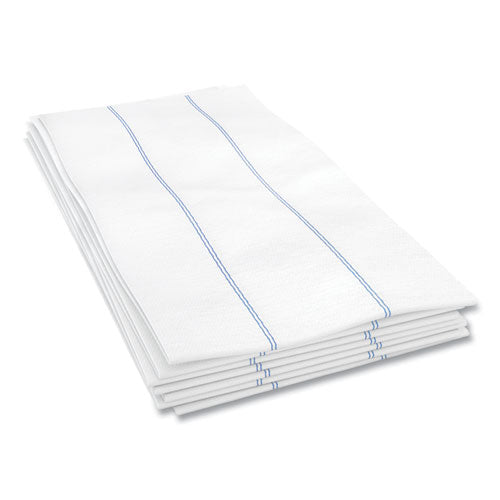 Image of Cascades PRO Tuff-Job Foodservice Towels, 1/4 Fold, 13 x 24, White/Blue, 72/Carton