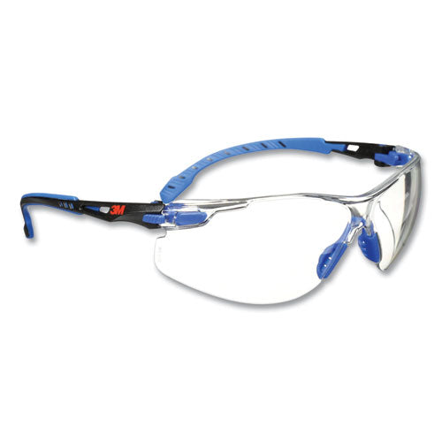 Image of 3M Solus 1000 Series Safety Glasses, Blue Plastic Frame, Clear Polycarbonate Lens