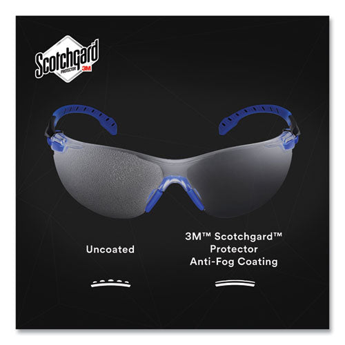 Image of 3M Solus 1000 Series Safety Glasses, Blue Plastic Frame, Clear Polycarbonate Lens