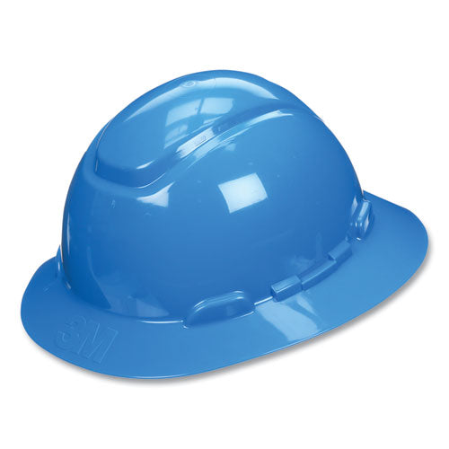Image of 3M SecureFit H-Series Hard Hats, H-800 Hat with UV Indicator, 4-Point Pressure Diffusion Ratchet Suspension, Blue