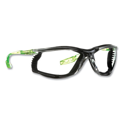 Image of 3M Solus CCS Series Protective Eyewear, Green Plastic Frame, Clear Polycarbonate Lens