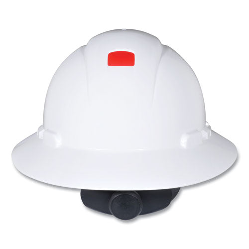 Image of 3M SecureFit H-Series Hard Hats, H-800 Hat with UV Indicator, 4-Point Pressure Diffusion Ratchet Suspension, White