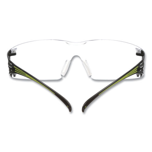 Image of 3M SecureFIt Protective Eyewear, 400 Series, Green Plastic Frame, Clear Polycarbonate Lens